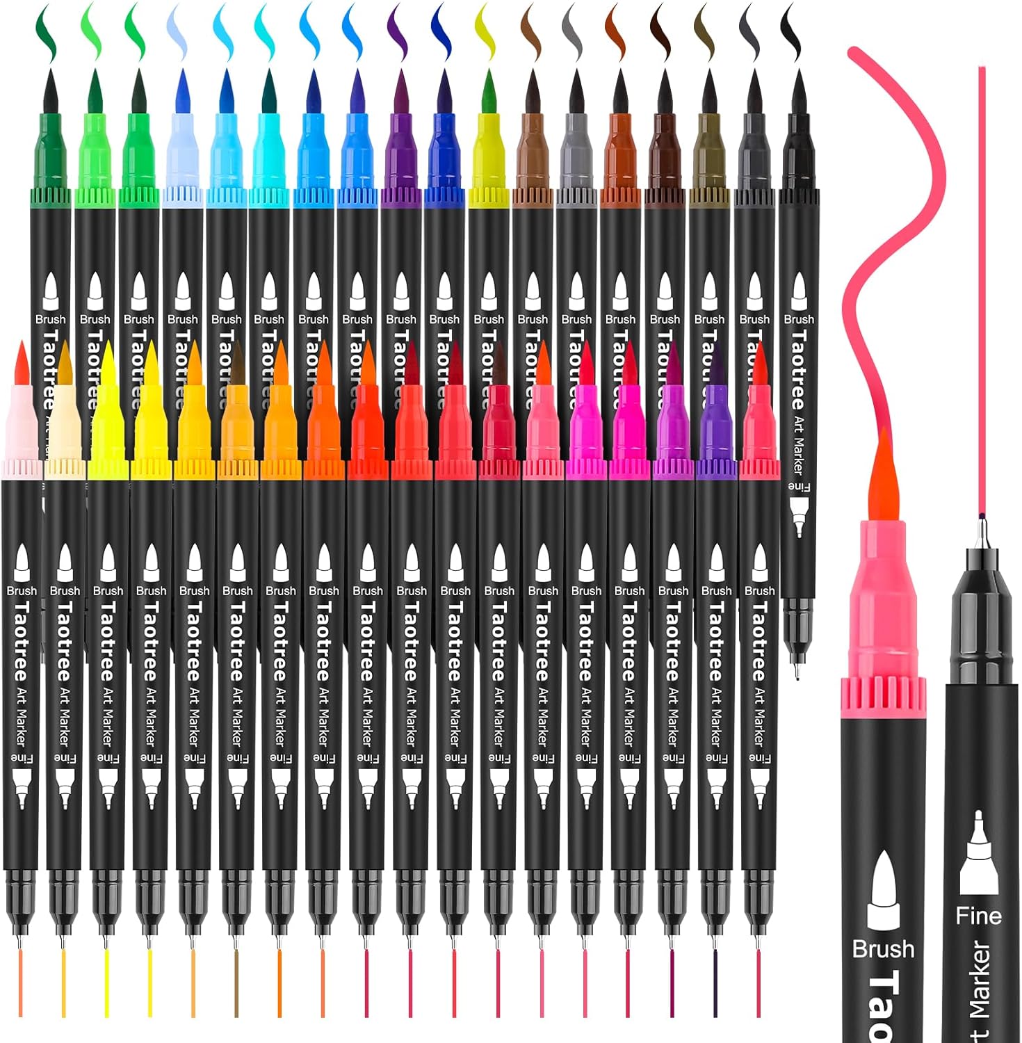 Taotree 81 pack dual-tip marker drawing set in portable case